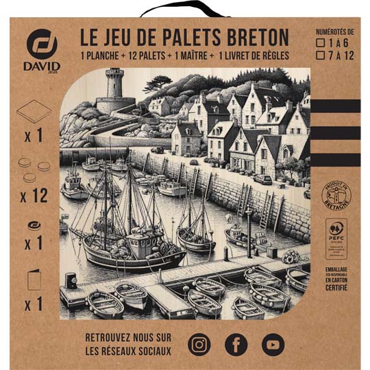 Kit de jeu de palets breton - Petit port de pêche