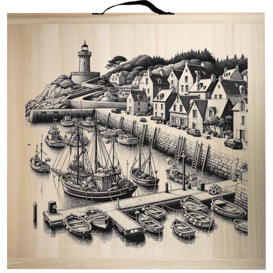 Kit de jeu de palets breton - Petit port de pêche