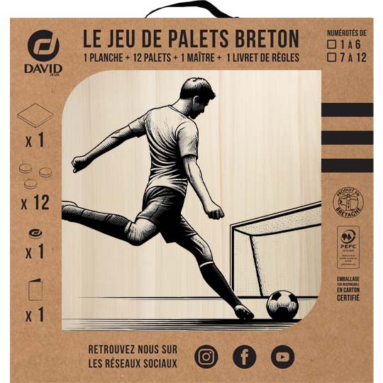 Kit de jeu de palets breton - Joueur de Foot