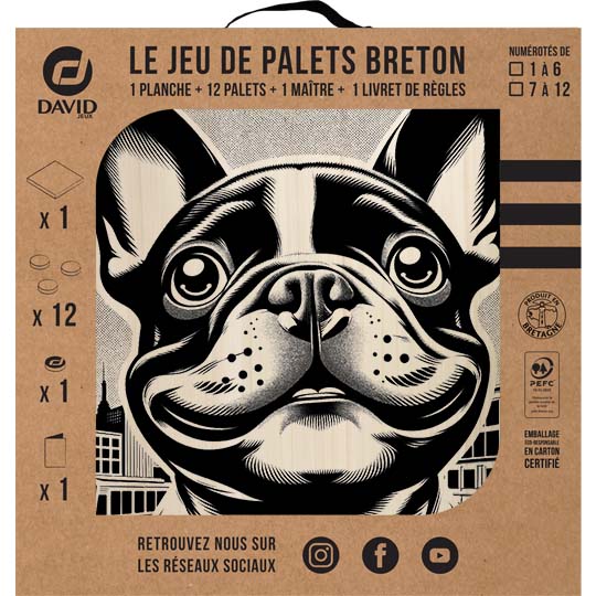 Kit de jeu de palets breton - Bouledogue français