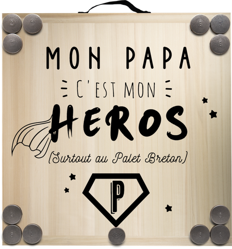 [3483] Kit de jeu de palets breton - Mon Papa, mon Héros