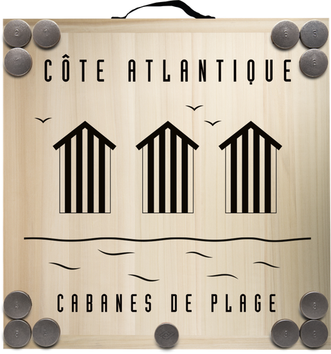 [3957] Kit de jeu de palets breton - Côte Atlantique - Cabanes de plage