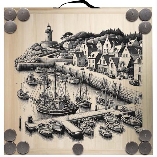 [4831] Kit de jeu de palets breton - Petit port de pêche